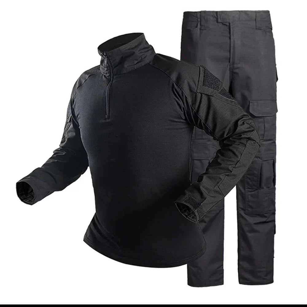 Camo Tactical Uniform Airsoft Ripstop Suit Multi Pocket Suits Hunting Pants Men Trainning Shirts Airsoft Paintball Clothes Sets