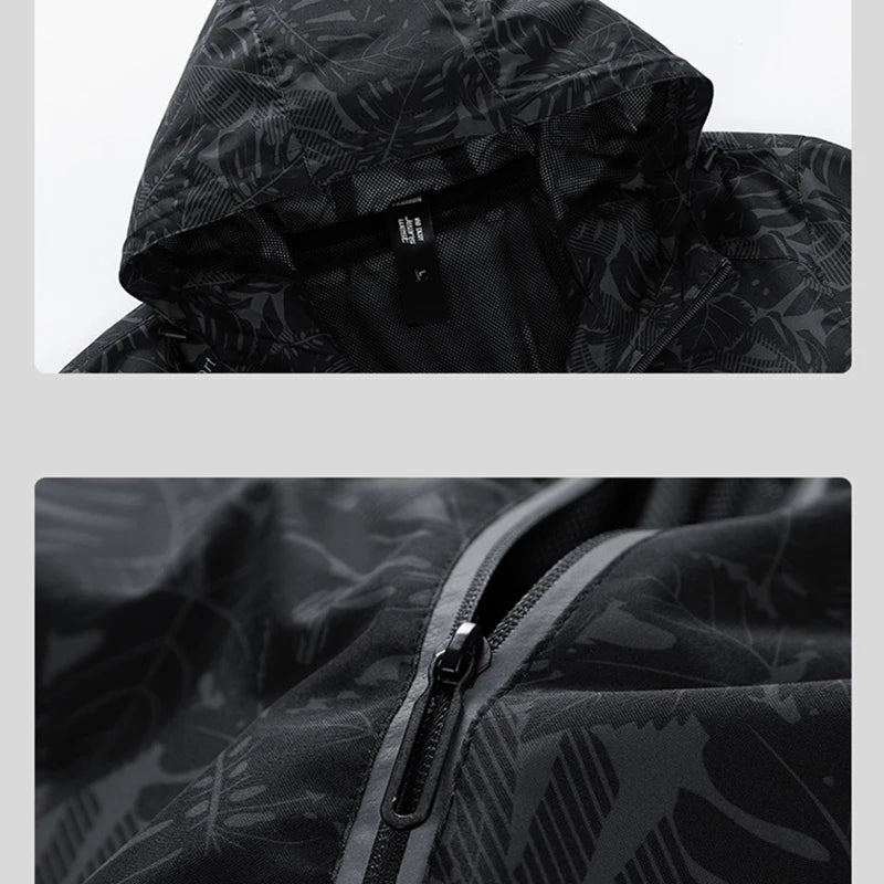 Men Spring Aviator Lightweight Waterproof Jacket Raincoat For Hiking Travel Hooded