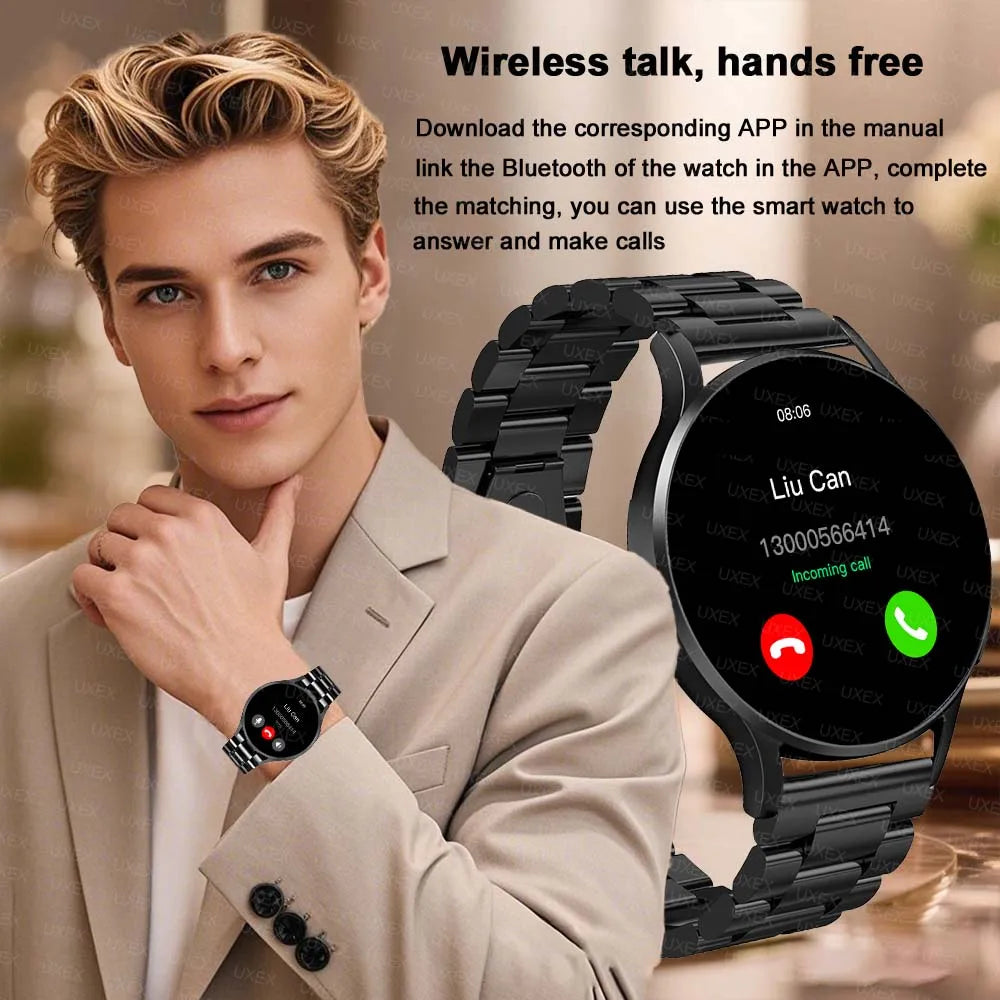 For Classic Smartwatch App Control Men Sports Health Tracking Notification Reminder Bluetooth Call Alarm Clock Smart Watch 2025