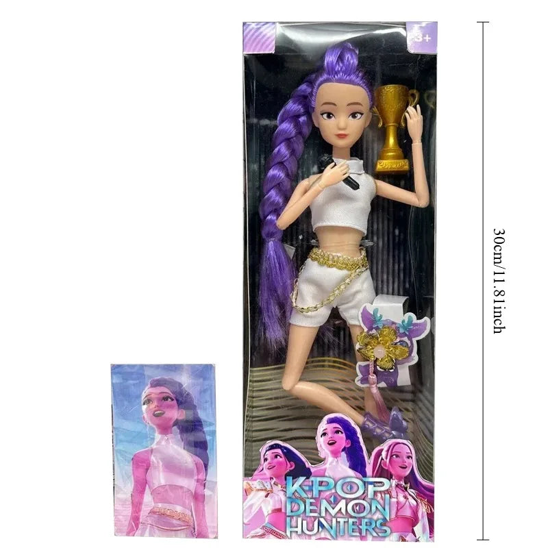 2025 Kpop Demon Hunters Live-Action Figure Toy Set with Theme Song Colorful Lights Action Figures for Fans And
