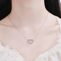 Korean Fashion Necklace for Women Heart Shaped Zircon Necklace Pendant