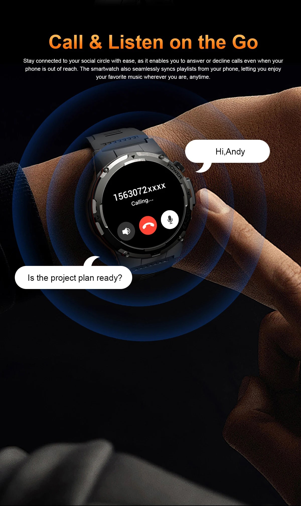 NEW Upgraded Outdoors GPS Sports Smart Watch Men HD AMOLED 3ATM IP69K Waterproof 500mAh Infrared NFC Bluetooth Call Smart Watch