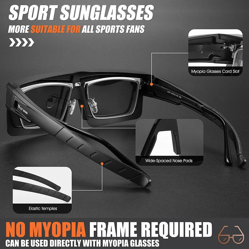 Glasses Cover Sunglass Polarized UV400 Goggles Outdoor Driving Anti-Glare