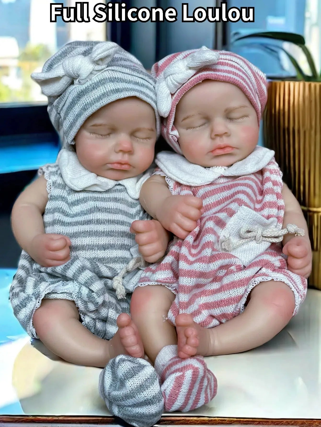 13 Inch Full Body Silicone Loulou Boy Or Girl Open Mouth Handmade Soft Touch Bebe Newborn Doll For Birthday Gifts
