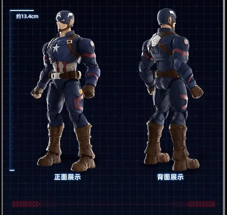 Original Blokees Marvel Champion Class Captain America Anime Figure Action Assembly Building Collection Model Toys Hobby Gifts