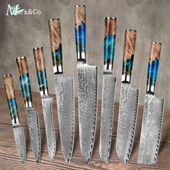 Damascus Steel Kitchen Knives VG10 Chef Paring Bread Knife Chef Knife Sharp