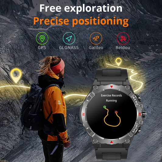 2025 COLMI V76 GPS Smartwatch 1.43" Ultra AMOLED Display Built-in Compass Altimeter Bluetooth Call Smart Watch 500mAh Battery