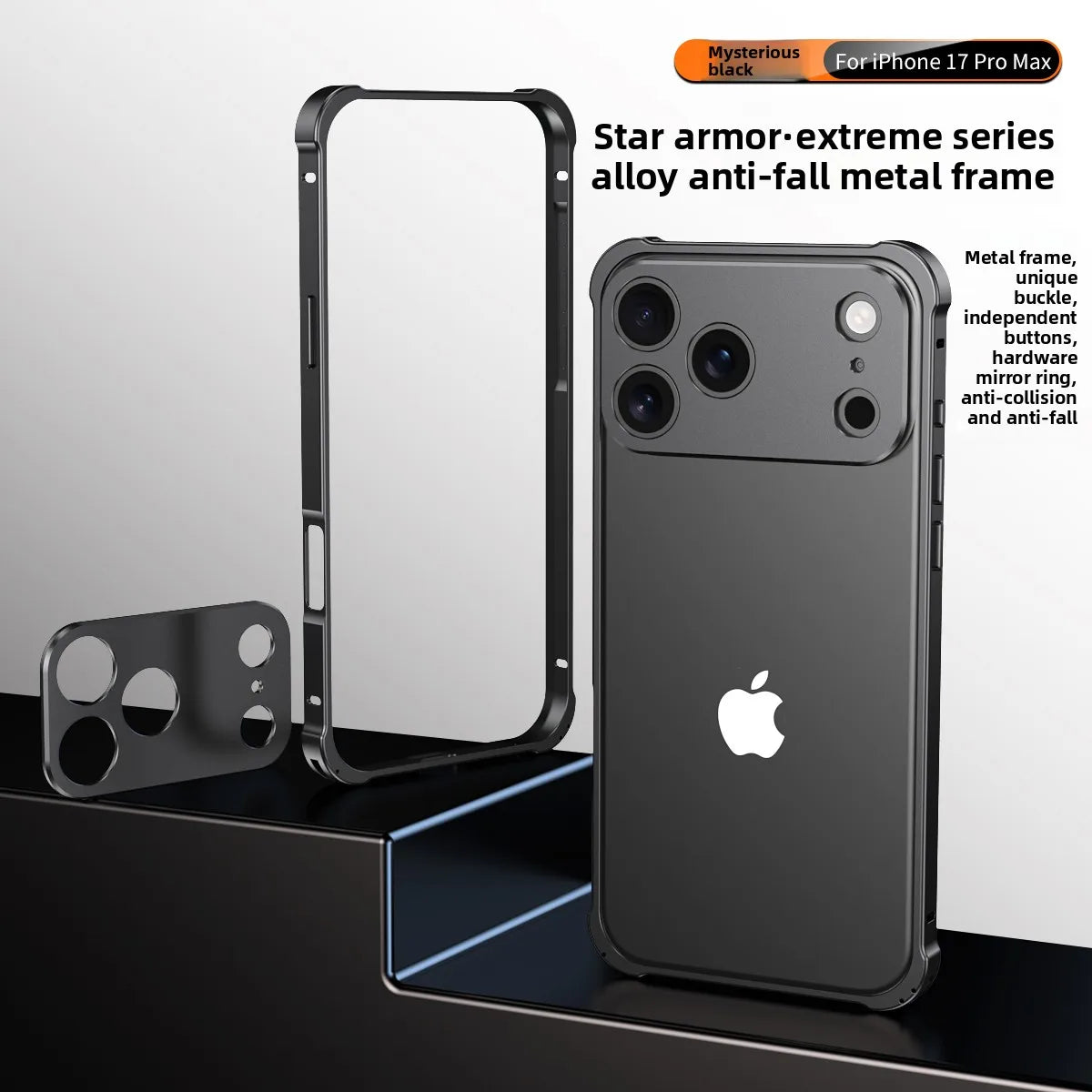 Original Colour Aluminium Frame Metal Bumper Hard Case For IPhone 17Air 17 Pro Max High Quality Alloy Lens Protector Phone Cover