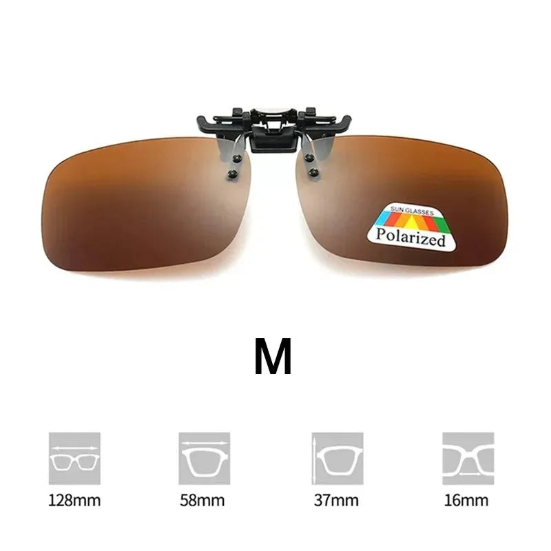 Polarized Clip Sunglasses Myopia Glasses Clip Driver Fishing Night Vision Myopia Clipon Sun Shading Eyeglasses