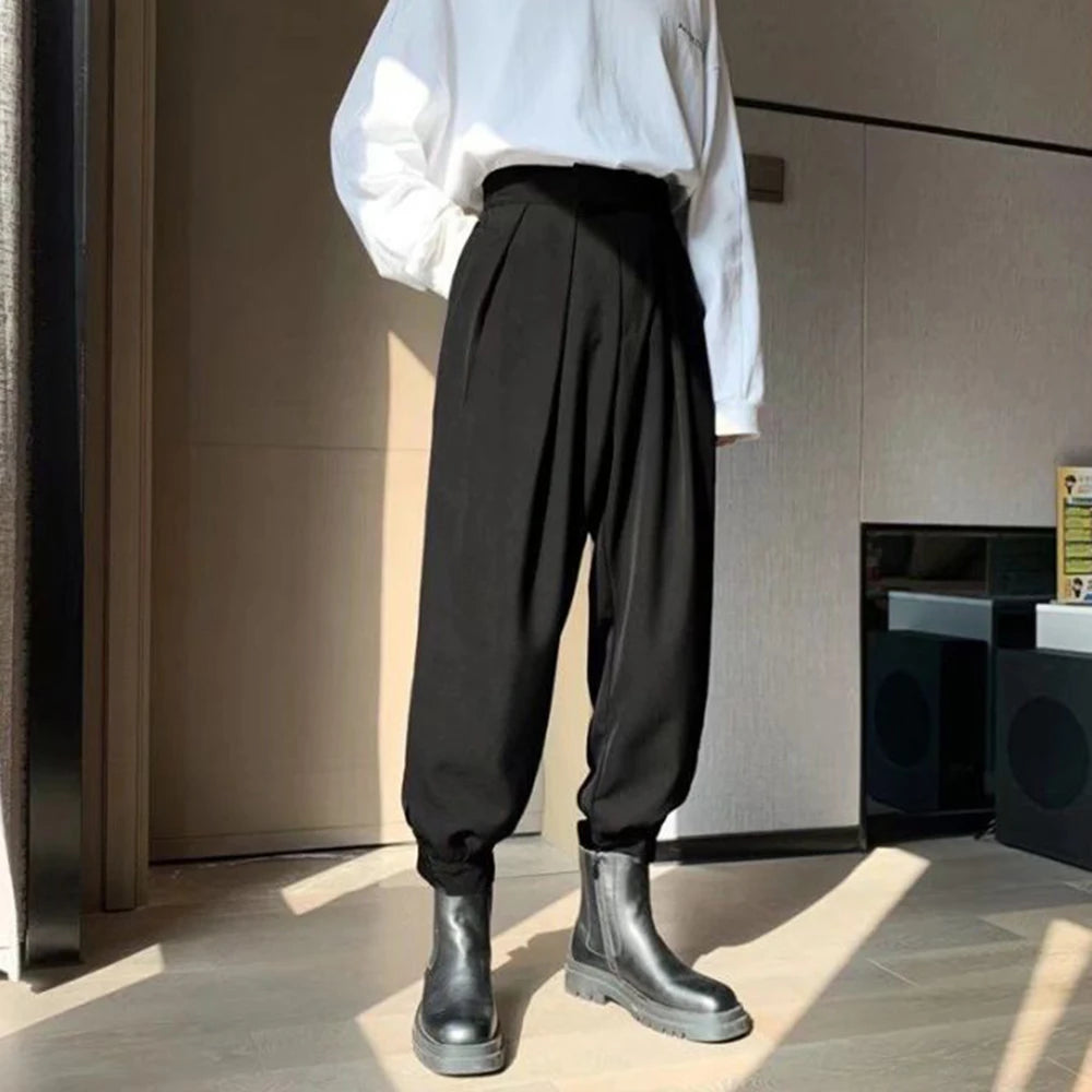 Men Pants Streetwear Joggers Casual Harem Trousers Harajuku Korean Tapered Male