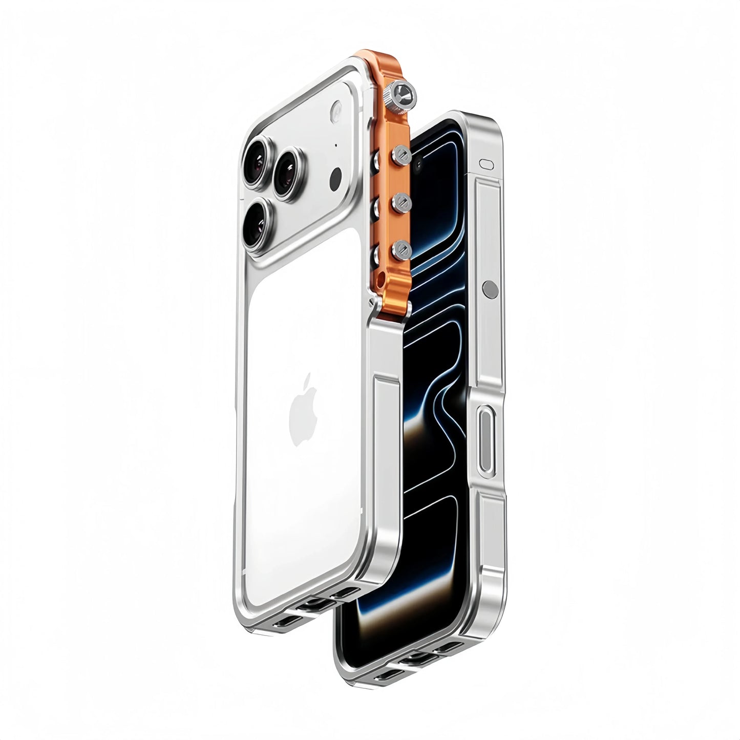 Metal Aluminum Alloy Frame Case For iPhone 17 Air 16 15 14 13 Pro Max Plus Cyberpunk Punk Heat Dissipation Shockproof Bumper