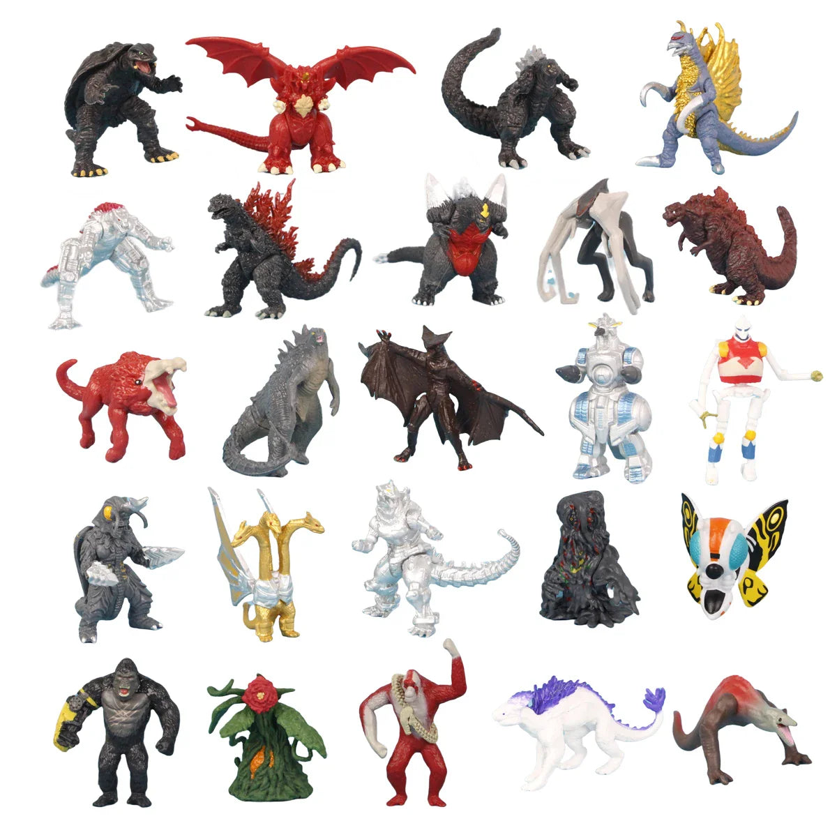24pcs/set Godzilla vs King Kong  Figure Model Toys 17cm