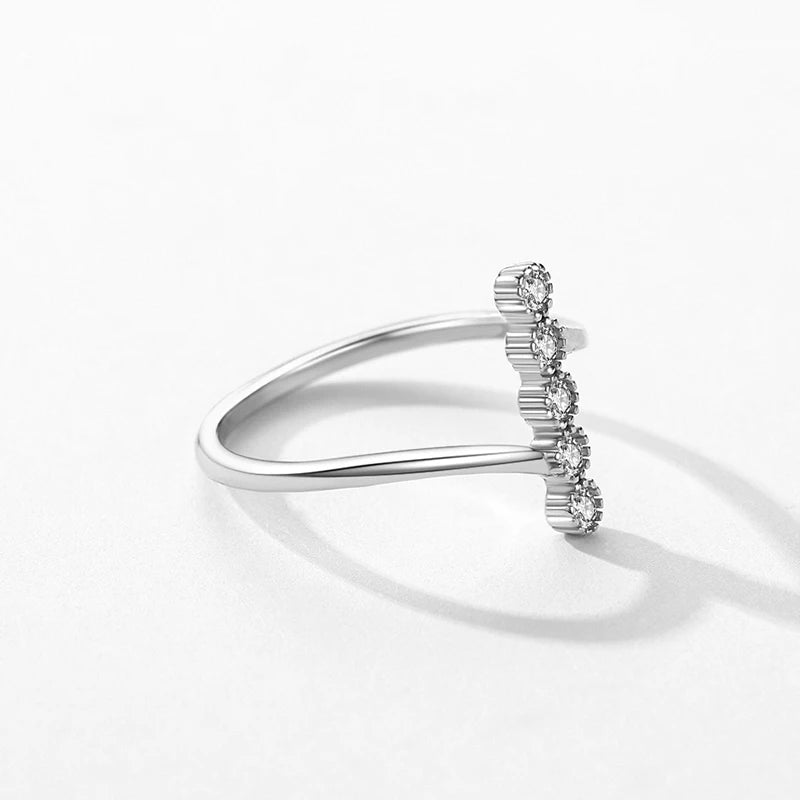 Authentic 925 Sterling Silver Fashion Delicate Finger Rings For Women Wedding