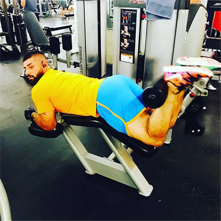 Summer fitness shorts Loose running shorts Men's jogging sports Breathable mesh shorts Thin trend men's three-quarter pants