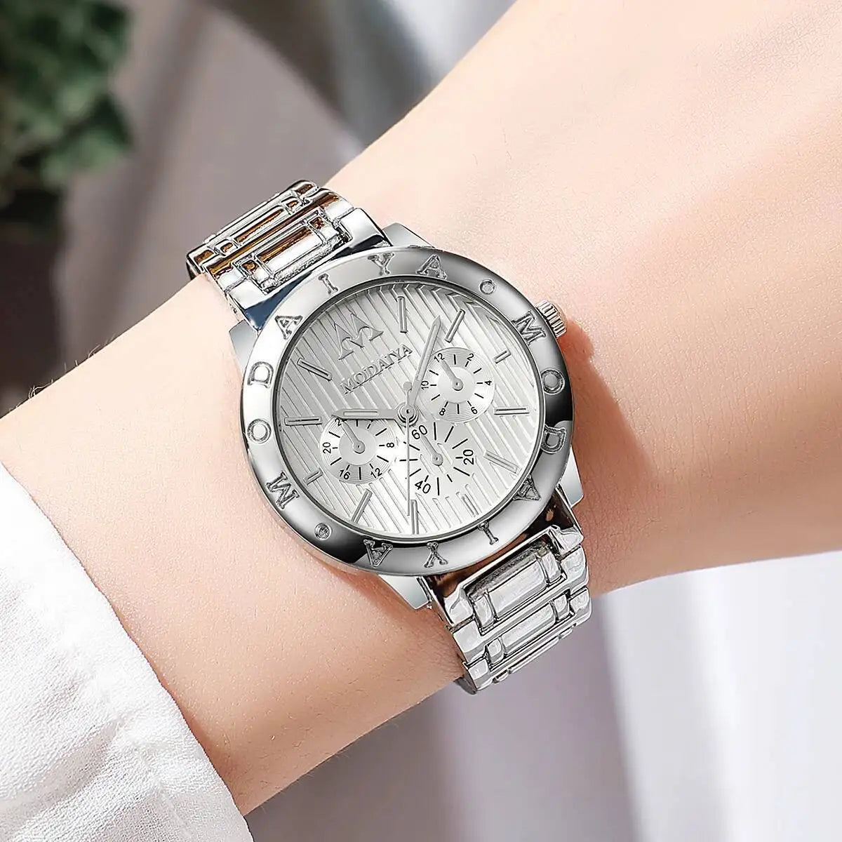 Luxury Stainless Steel Strap Women Watches Fashion Analog Quartz Wristwatches Reloj Mujer