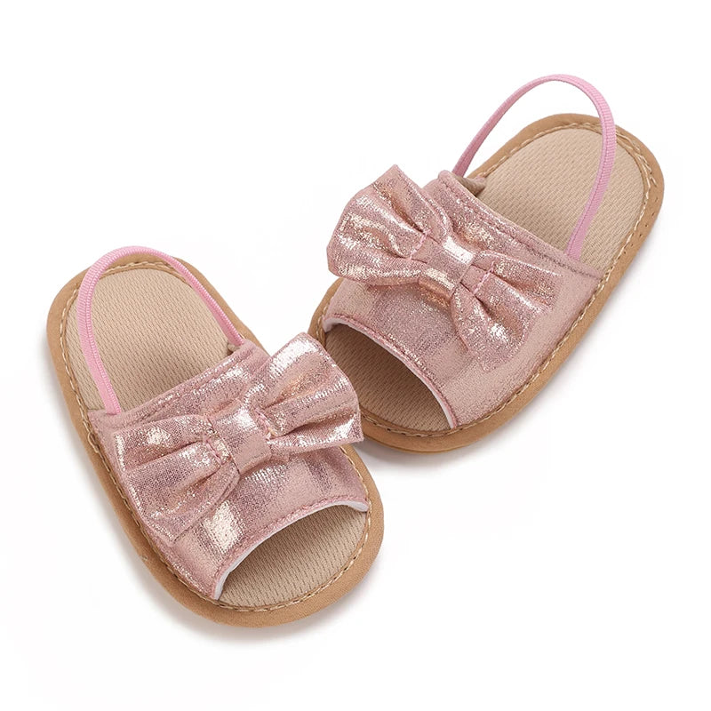 Baby Girl Princess Casual Sandals Bow Classic Retro Leather Multi Color