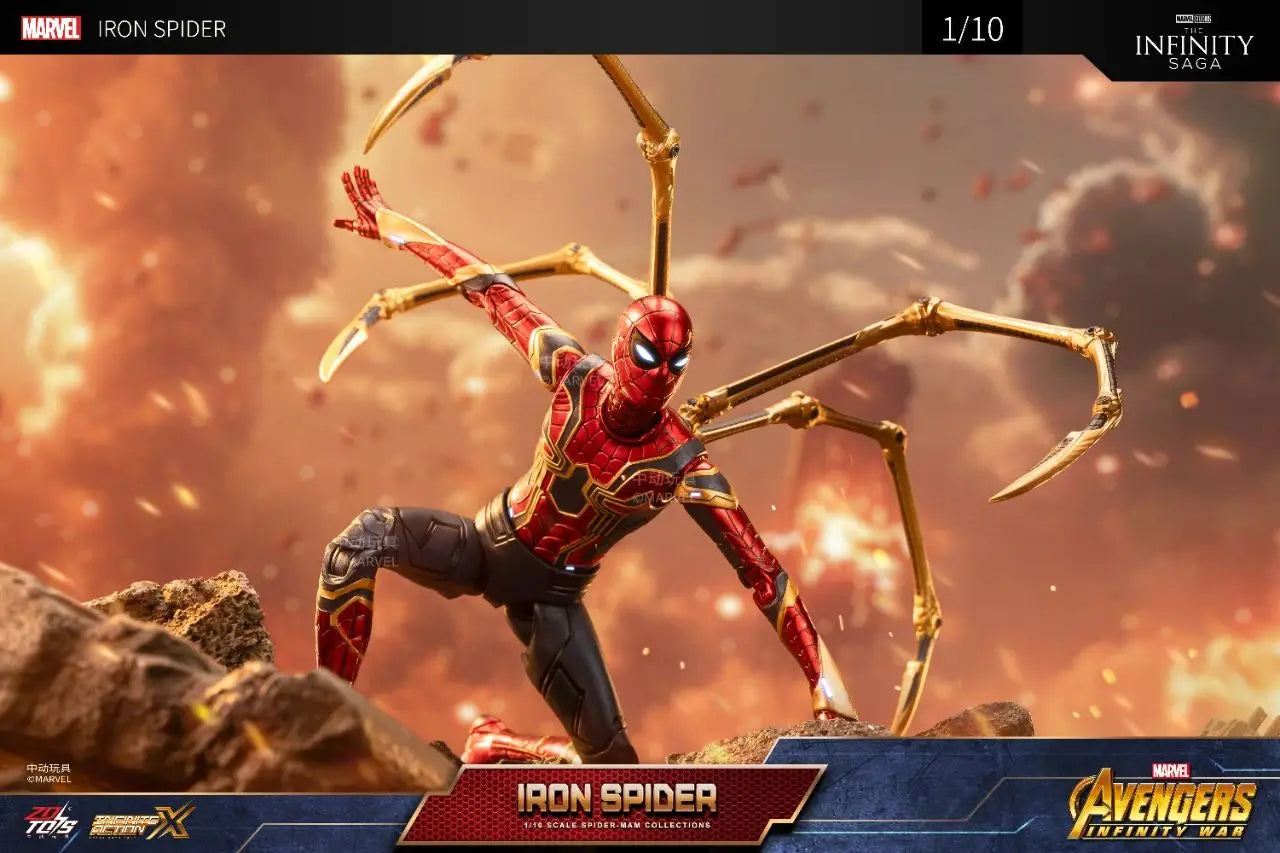 ZD Toy Spider Man No Way Home Marvel legends 1/10 Peter Parker Gold Black Red Model Action Figure Adult Collectible Toy