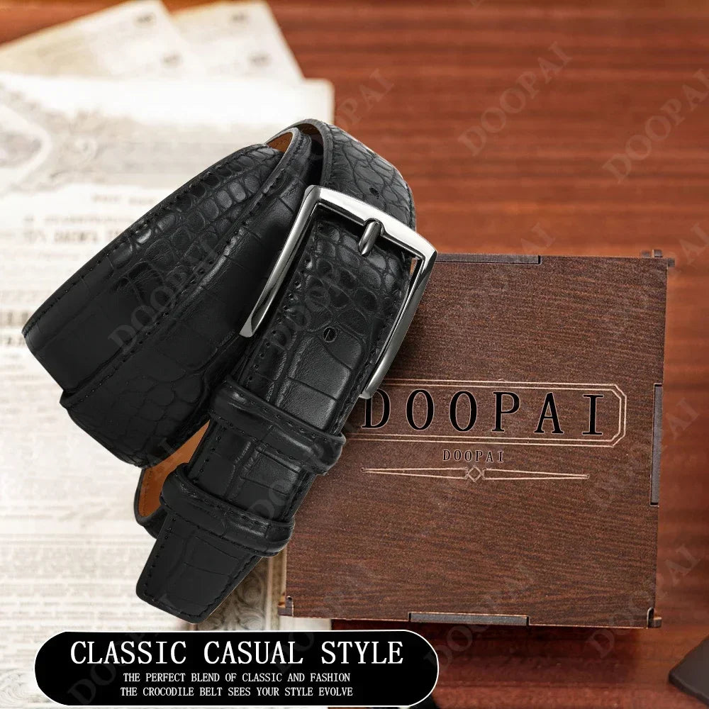 Famous Brand Business Belt Men Top Quality PU Luxury Leather Waist Strap Black Male Automatic Buckle Jeans Belts for Men