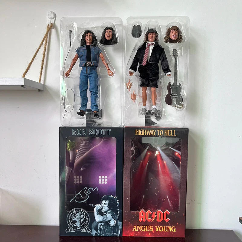 Highway To Hell Angus Young Bon Scott Action Figure Model Toys Collection Joint Movable Christmas Gift Toys For kids
