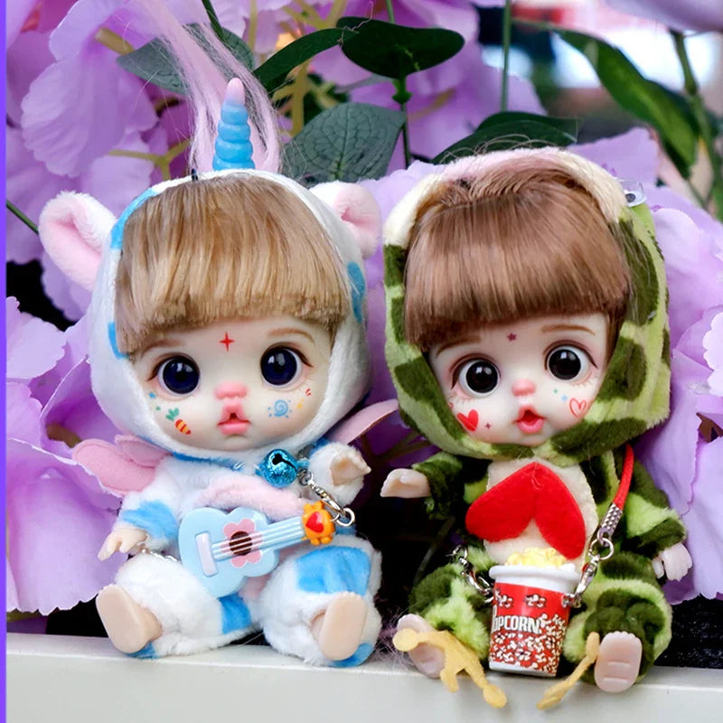 Mini Doll Dolls for girls Labbu doll pocket blyth Boy girl Doll Barbi cry Baby Rainbow Ball jointed doll Mobile phone Decoration