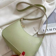 Ladies Fashion Handbag Retro Pure Color Macaron Small Square Bag