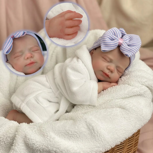 AnjoDoll 45CM Open Mouth Pascale Girl Soft Silicone Reborn Dolls Toys Waterproof Doll For Gifts Cute Reborn Dolls