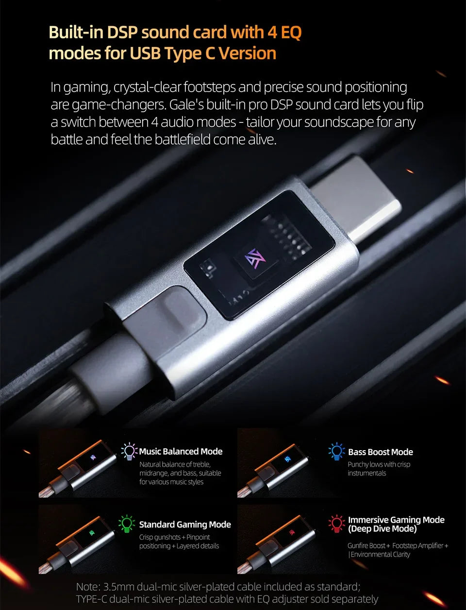 KZ Gale Earphone HIFI Bass Earbud Gaming and Music Headset Super-linear Dynamic Driver Detachable Design