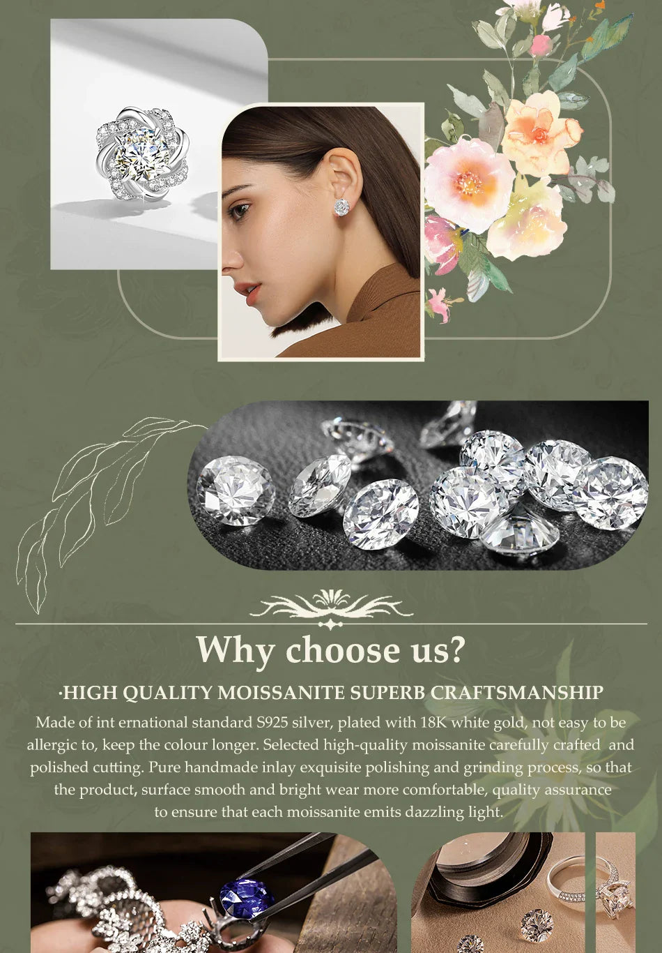 Waterdrop Full Moissanite Diamond Drop Earrings D VVS1 18k Gold Plated Pear Cut Earrings 925 Silver for Women Sparkling Jewelry