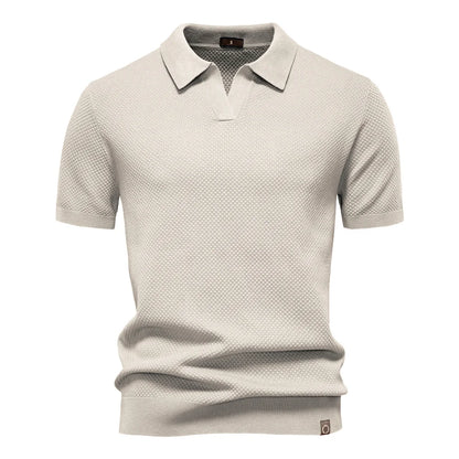 2025 New Summer Premium Solid Color Men's Golf Polo Shirt for Collared Breathable Fabric Social Casual Top Male Polo Shirts