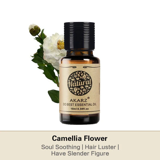 AKARZ Camellia Flower Essential Oil Moisturize, Hydrated Fade Skin Body Massage Care Camellia Flower Oil