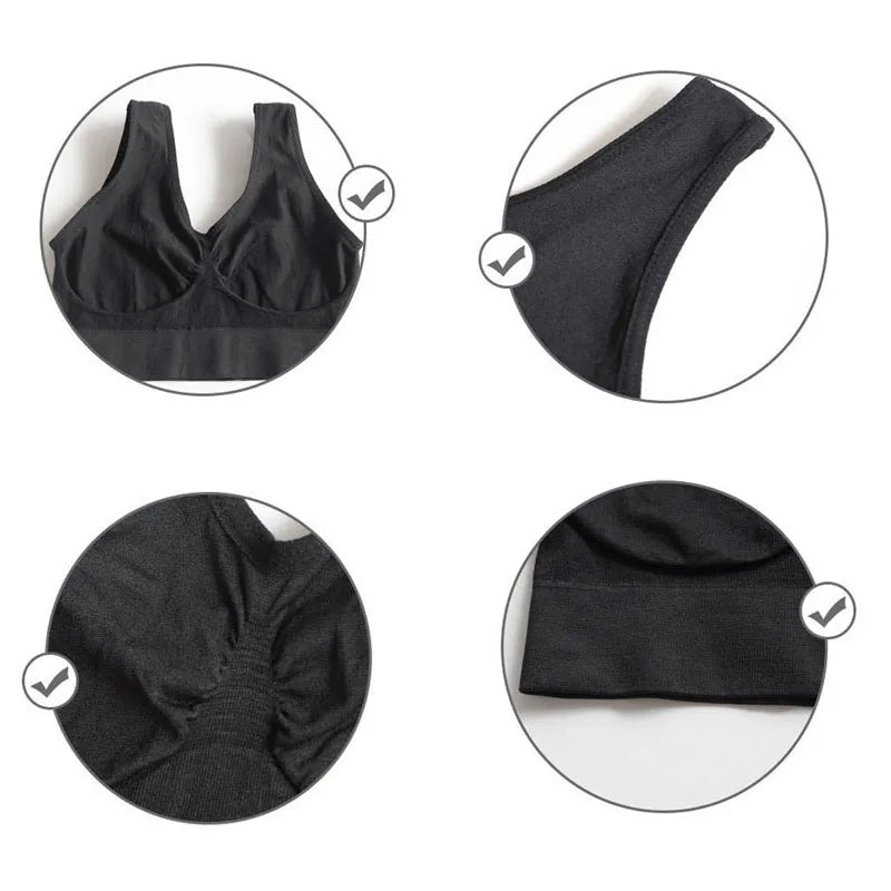 Bra Vest Women sleep Underwear yoga sports Brassiere Big Size