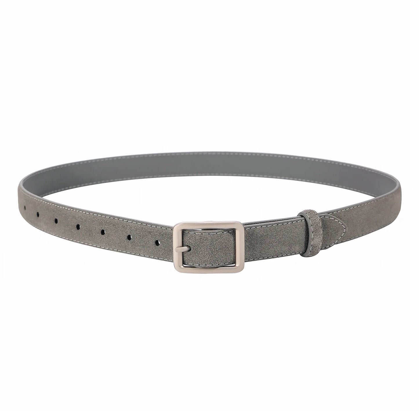 Fashion Suede Cowhide Women‘s Belts Genuine Leather 2.8cm Wide Belt Metal Buckle Women Belt Matched Dress Jeans Skinny Girdle