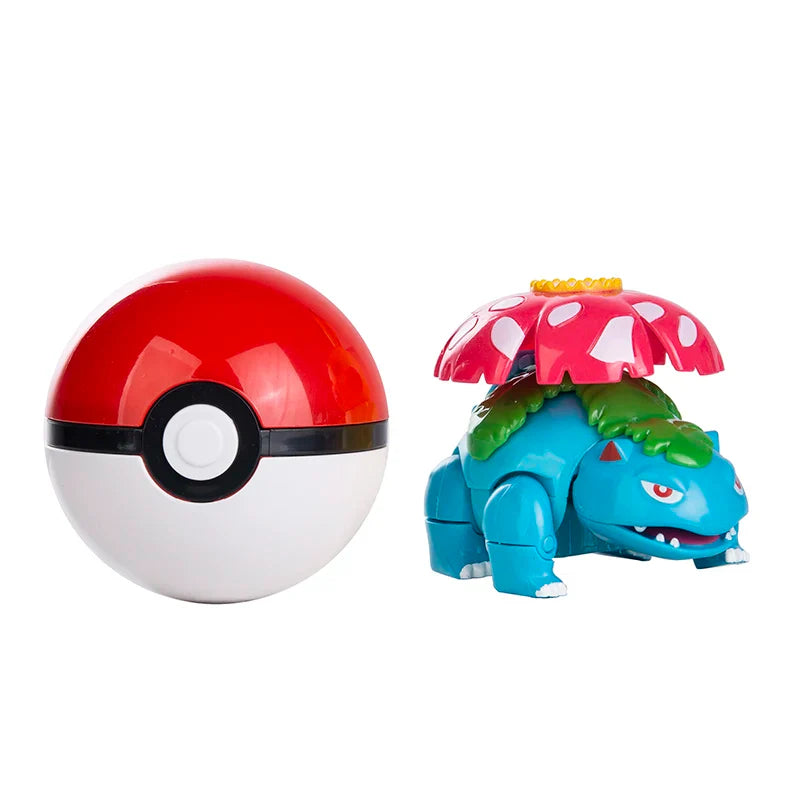 18 Styles Pokemon Anime Deformation Figures Pikachu Eevee Mewtwo Greninja  Pokeball Figure Pet Action Model Toys Childrens Gifts