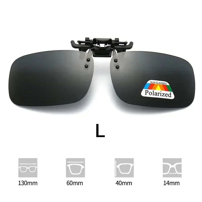 Polarized Clip Sunglasses Myopia Glasses Clip Driver Fishing Night Vision Myopia Clipon Sun Shading Eyeglasses
