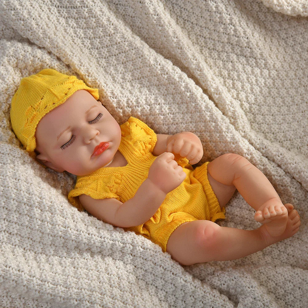 16 Inch 40cm Loulou Full Body Soft Vinyl Girl Reborn Baby Doll Lifelike Bebe Reborn Doll Toys Realistic Baby Doll Toys