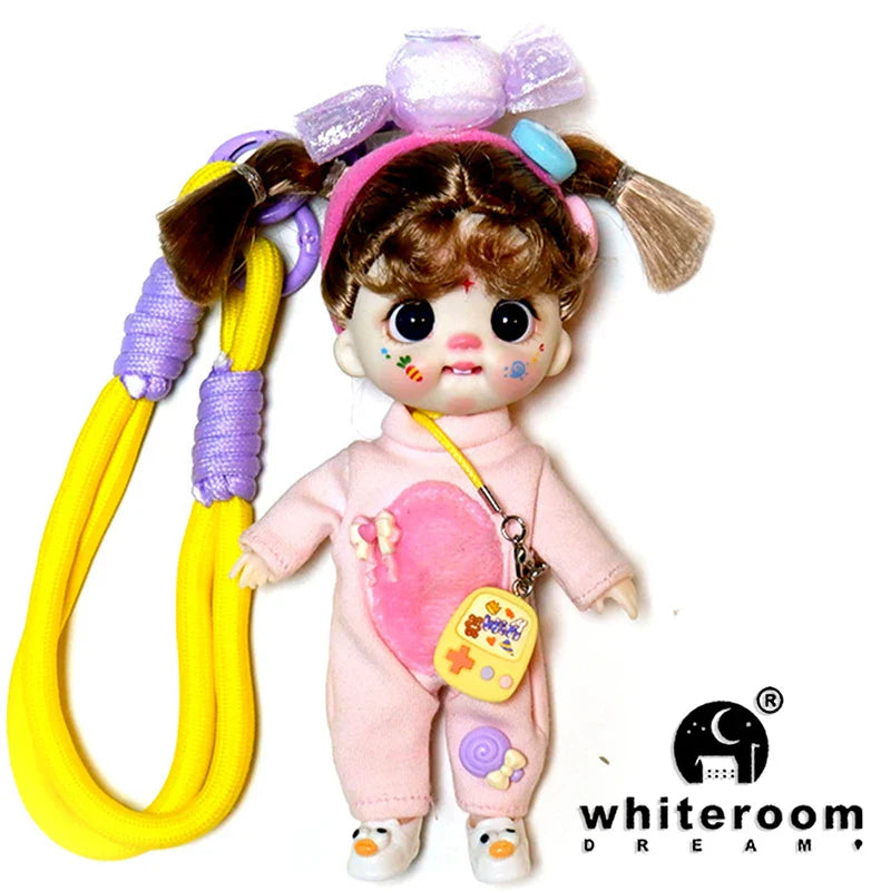 bjd doll Dolls for girls Labbu doll pocket mini blyth girl Doll Barbi cry Baby Rainbow Ball jointed doll Mobile phone Decoration