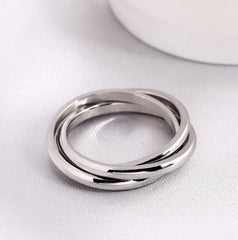 Classical Triple Ring Interlocked Rings Wedding Jewelry Accessories Fashion