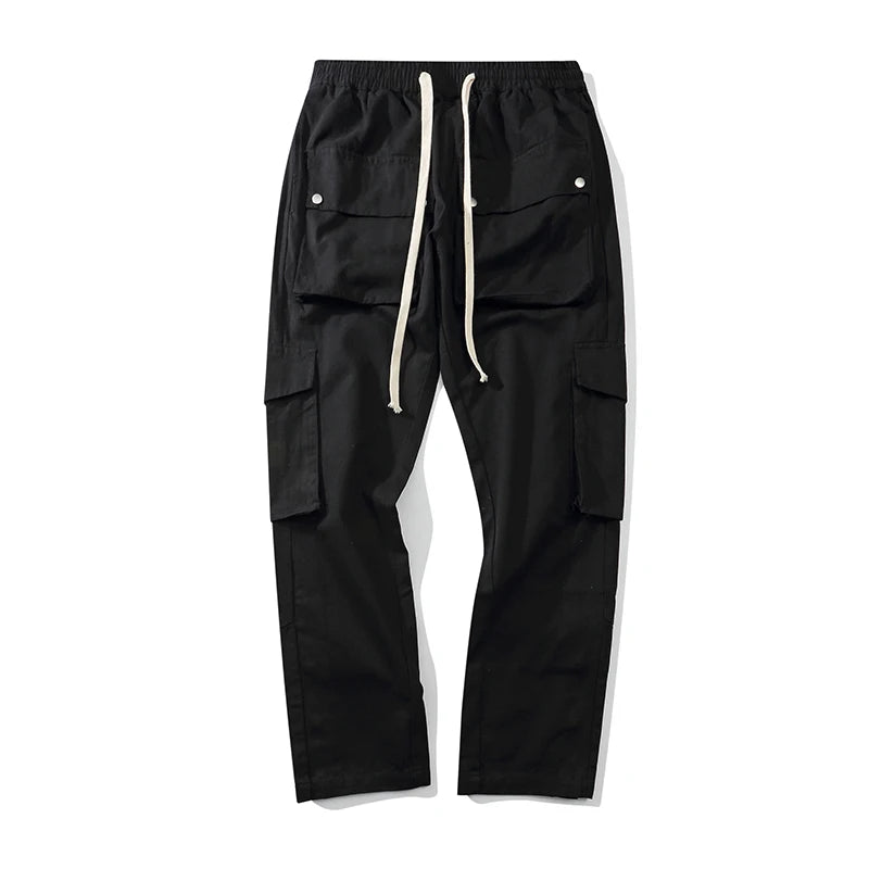 Oversize Pants Cargo Y2k Sweatpants Male Men Trousers Man Casual Black