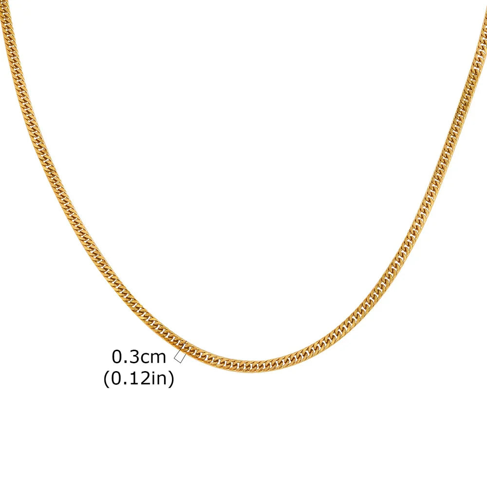 Vnox 3/5/7/9mm Thick Cuban Chain Necklaces for Men Women,Simple Miami Curb Links Collar,Waterproof Stainless Steel Unisex Chain