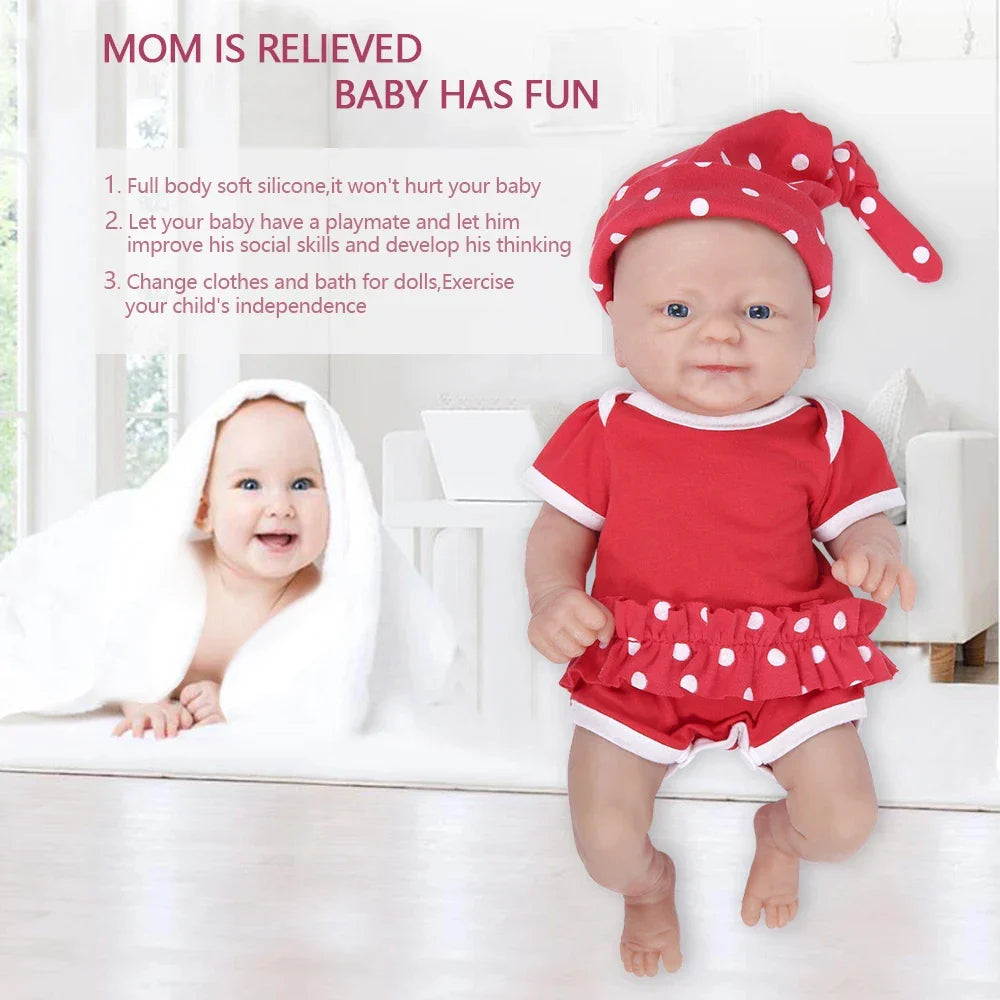 IVITA 14inch 1.65kg Full Body Silicone Bebe Reborn Doll Soft Lifelike Baby DIY Blank Toys Realistic Girl Baby Dolls for Children