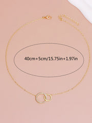 Stainless Steel Necklaces for Women Fashion Thin Chain Minimalist Dainty Double