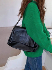 Large capacity commuting bag women's chain tote bag