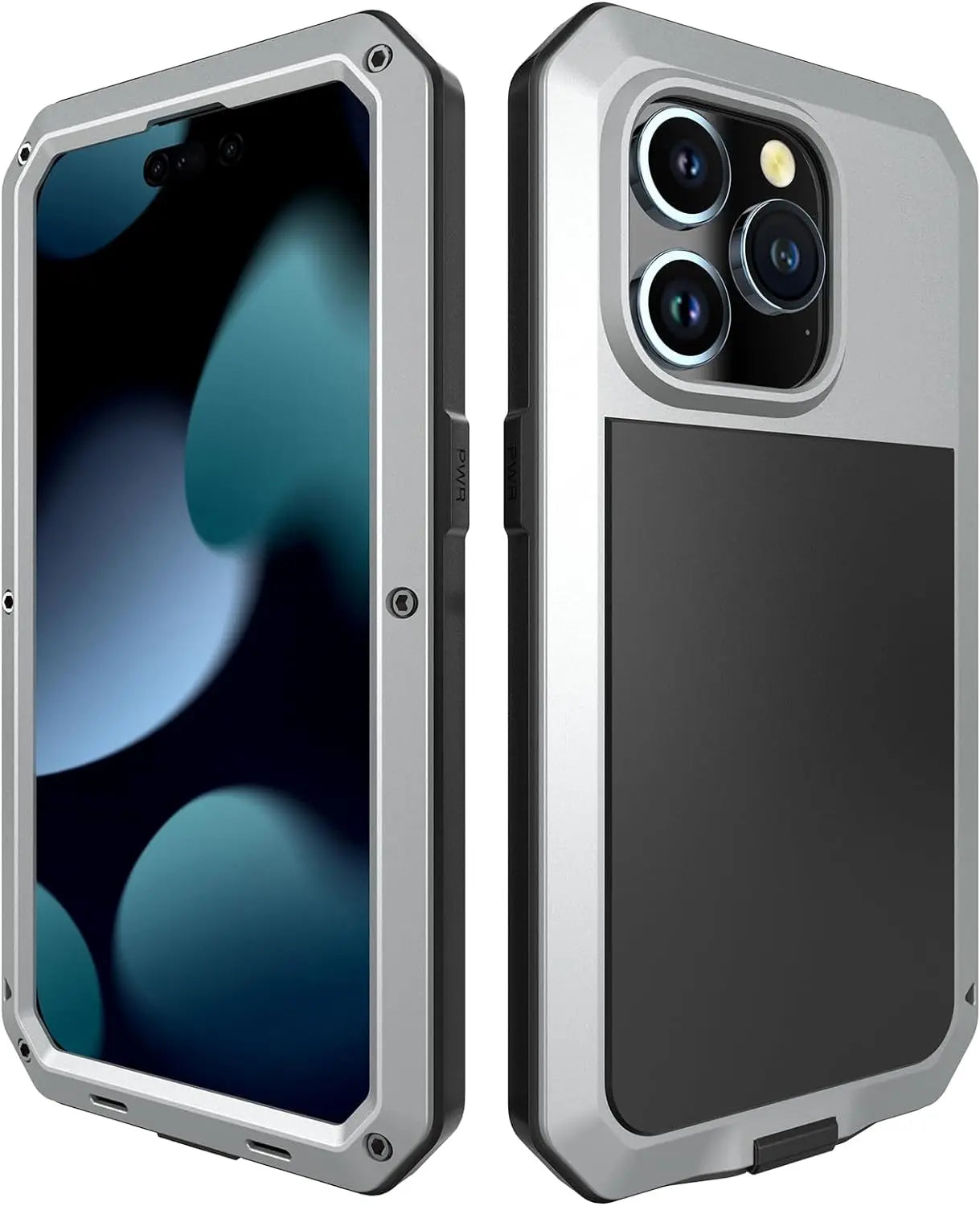 For iPhone 17 16 15 14 13 12 11 Pro XS Max 8 7 360 Full Body Protection Aluminum Metal Case Heavy Armor Cover Screen Protector