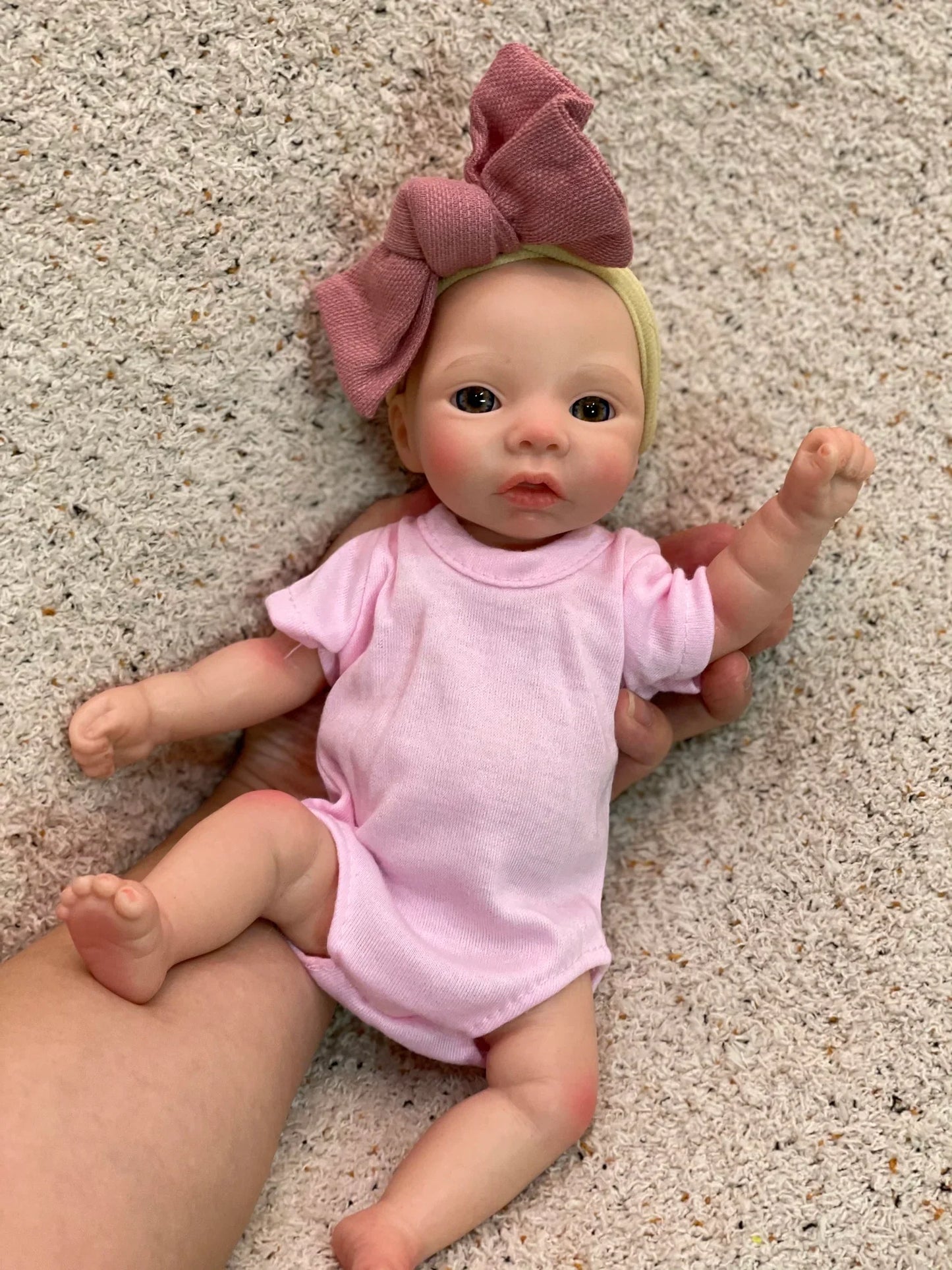 8styles/26cm Open and Close Eyes Cute Soft Full Body Solid Silicone Girl 3D Painted Skin Lifelike Real Corpo De Silicone Doll