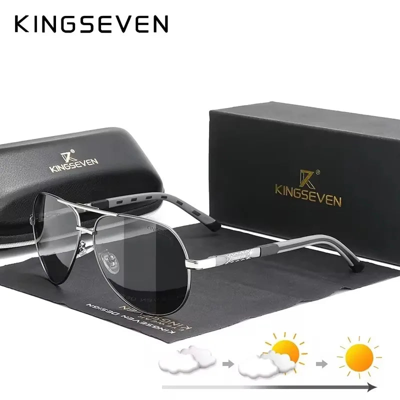 KINGSEVEN Fashion Men Sunglasses Luxury UV400 Polarized Glasses Women Pilot Outdoor Causal Male Female Fishing Driving Eyewear