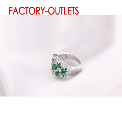 925 Sterling Silver Bridal Ring Fashion Jewelry Cubic Zirconia Prong Setting Best Gift For Women Girls Engagement Anniversar