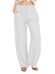 Casual Women's Wear in Europe, America, and Europe Large Loose Cotton Hemp Pants