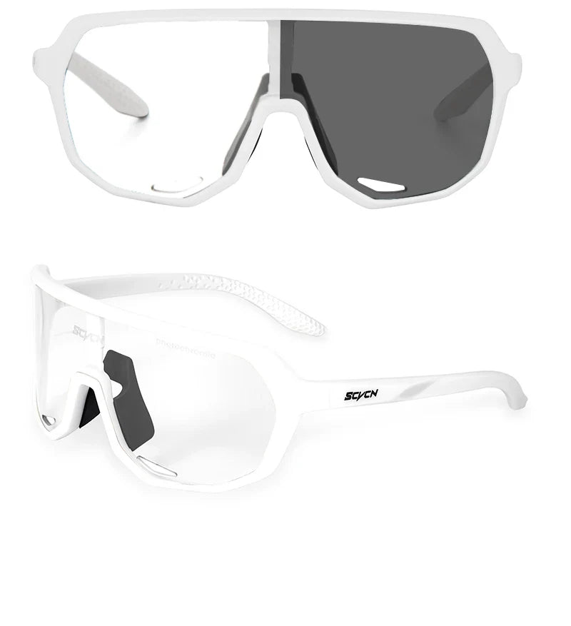 SCVCN Photochromic Cycling Sunglasses Cycling Glasses UV400 Bicycle Eyewear Sports MTB Outdoor Bike Goggles Sunglasses Eyepieces