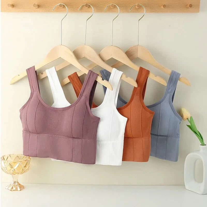 Women Seamless Sports Bra Breathable Fitness Crop Top Beautiful Back Push Up