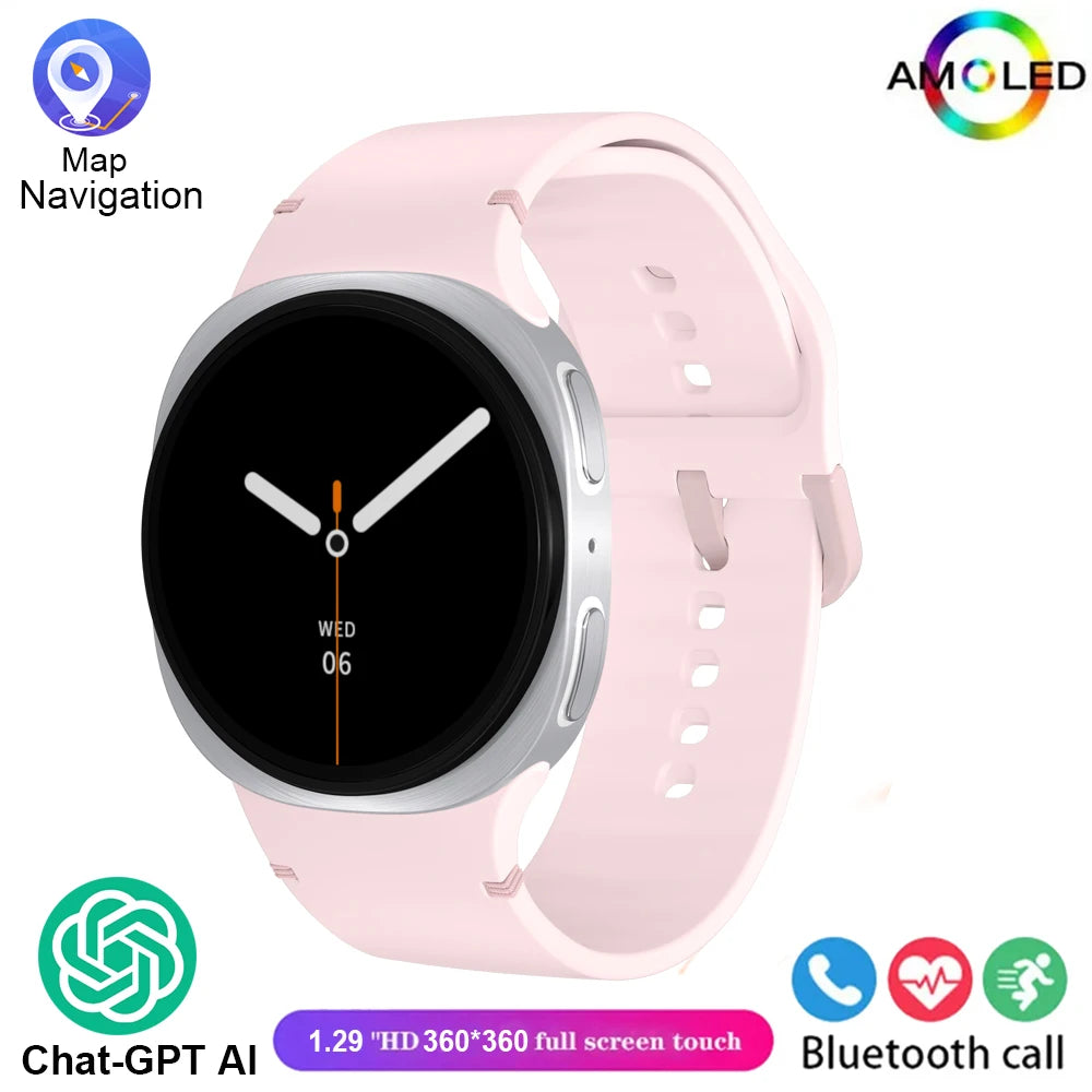 2025 New Watches 8 GPS Track Smartwatch For Man Women Health Sport AMOLED Heart Rate NFC Bluetooth Call Waterproof Smart Watch
